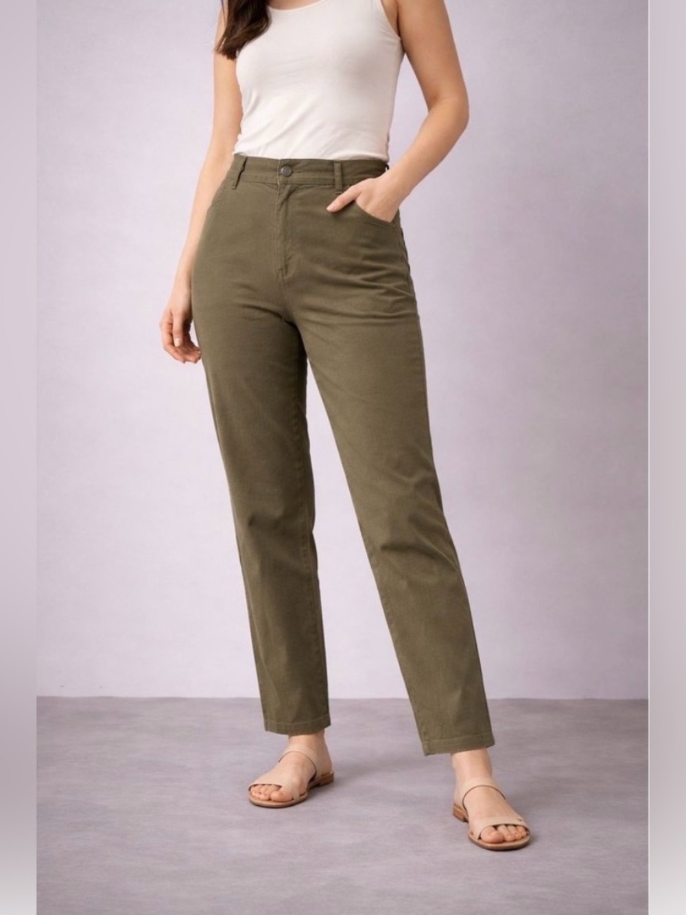 Everlane Women's Olive Green Chinos Pants Size‎ 30